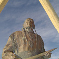 Red Crow statue on the Kainai reserve